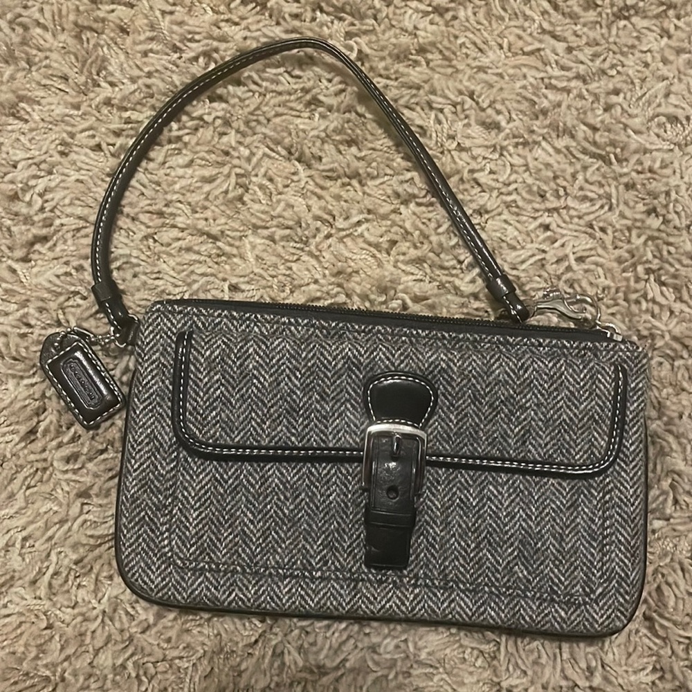 Coach Wristlet Houndstooth Purse